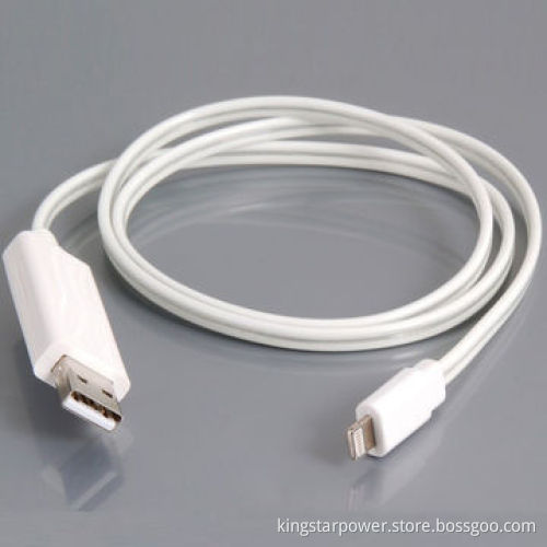 USB data cable for iPad mini 4, iPhone 5 5s 5c, 8-pin visible LED, iOS7.1